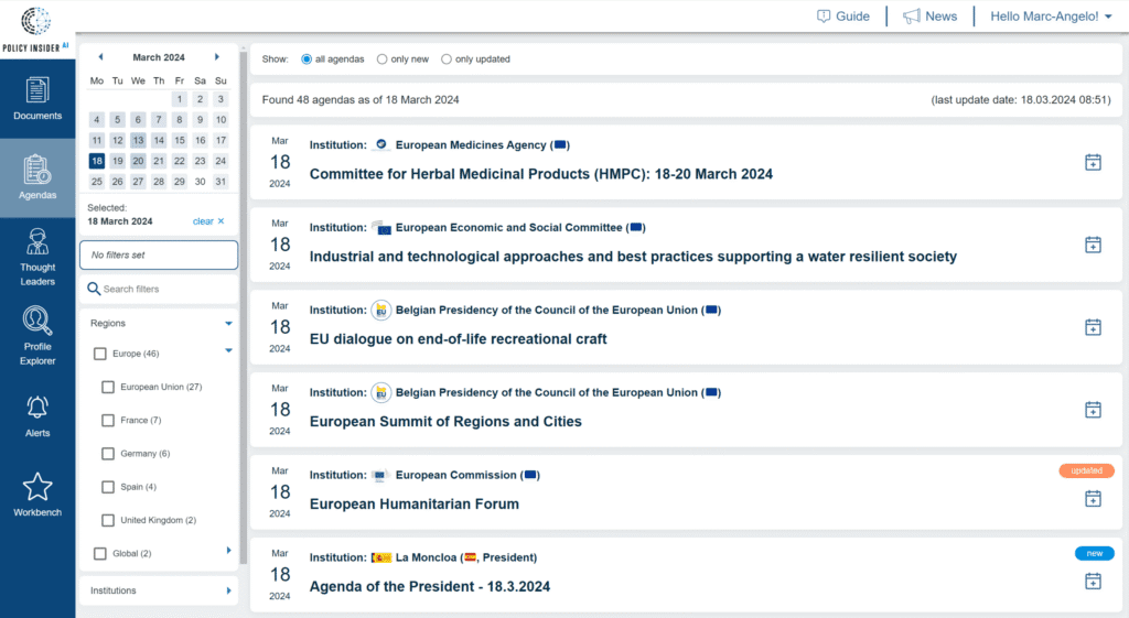 Policy-Insider.AI events overview